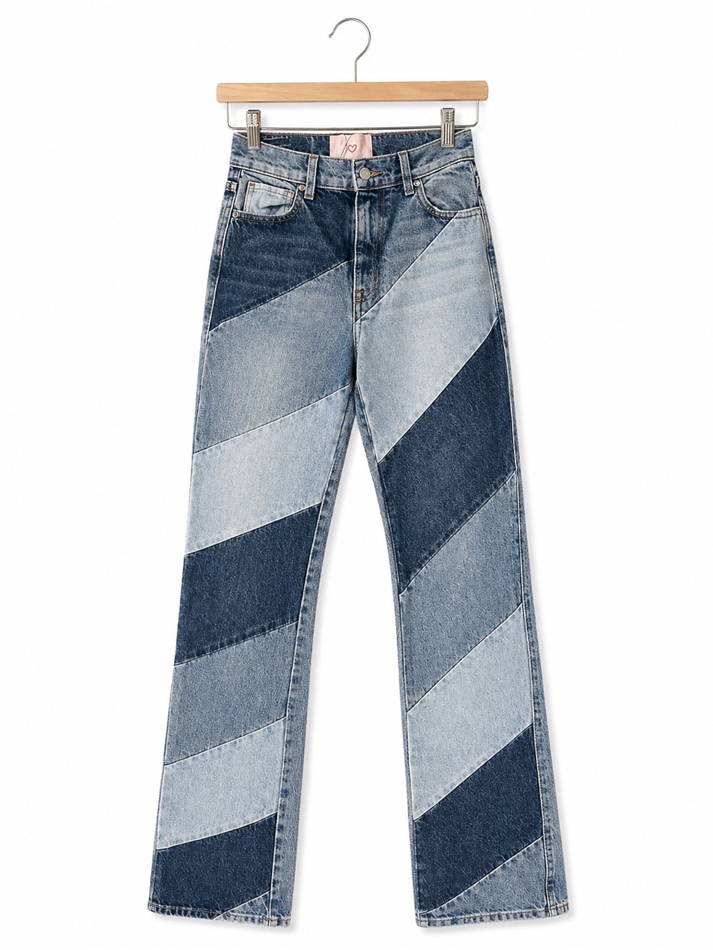 NWT REVICE DENIM 90's‎ Baby Candy Shop Jeans Size 25 Patchwork High Waist